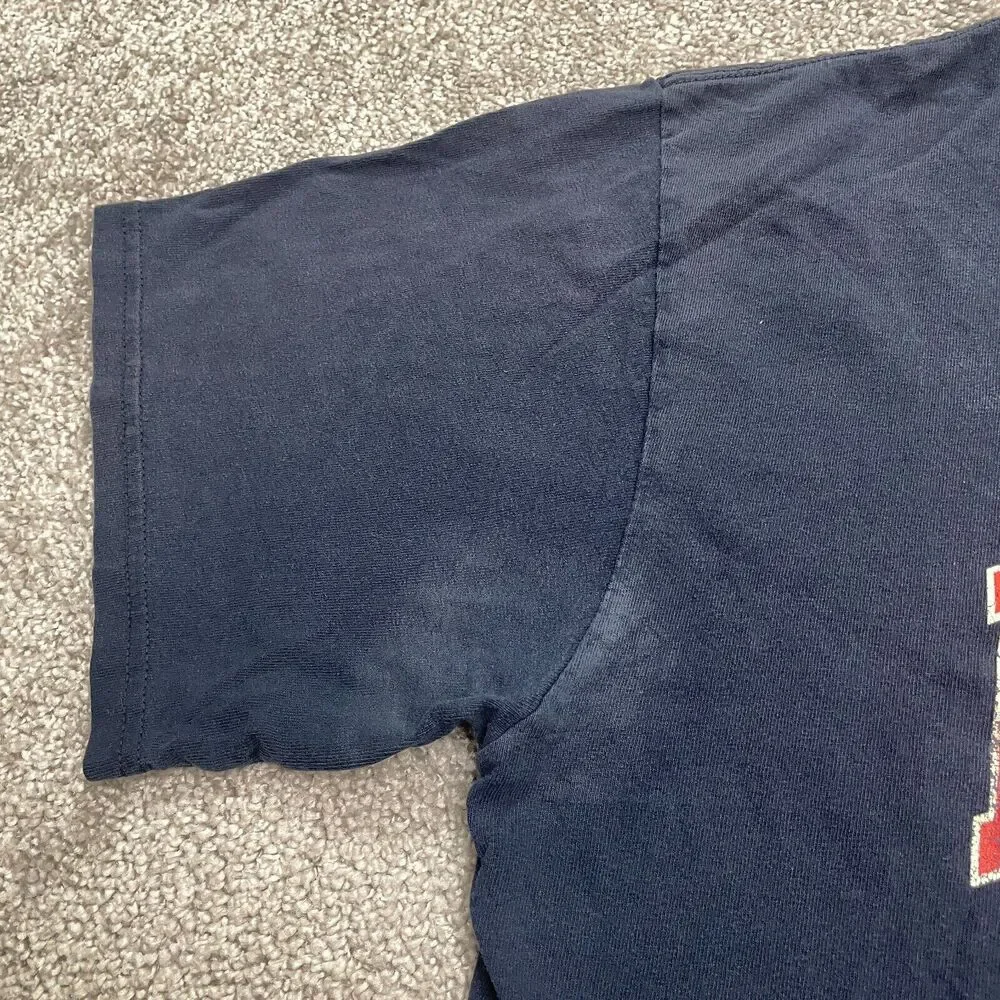 Champion University Of Illinois Graphic T-Shirt Mens Large Navy Blue Crew Tee - Picture 9 of 10